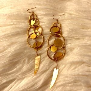 Boho gold earrings